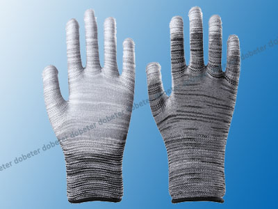 esd gloves black palm coated