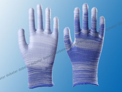 esd gloves blue palm coated