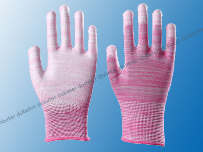 esd gloves pink palm coated