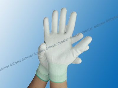 esd gloves white palm coated