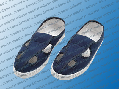 esd shoes pvc blue 4 holes